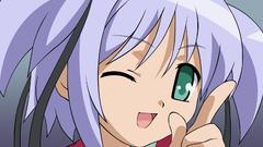 Anime girl beating angel