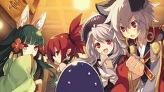 Anime girls animal ears disgaea Japanese clothes Etna Erna