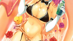 Anime girls bath Flowers