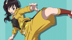 Anime girls black hair black eyes araragi karen nisemonogatari