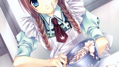 Anime girls blue eyes aquarian age baking Tatekawa Mako (artist)