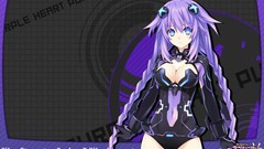 Anime girls blue eyes braids purple hair panties twintails hair 