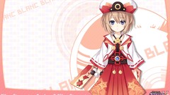 Anime girls blue eyes brunettes video games red heart 