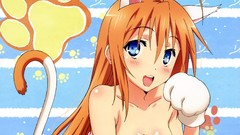 Anime girls blue eyes mayo chiki nekomimi animal ears tails 