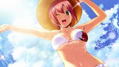 Anime girls boobs clouds