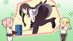 Anime girls braids mahou shoujo madoka magica akemi homura 