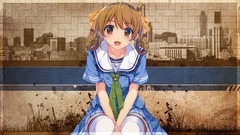 Anime girls brunettes school uniforms misaki kurehito hair 