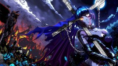 Anime girls cross night