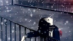 anime girls enma ai jigoku shoujo Anime snow flakes black hair