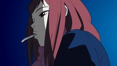 Anime girls faces blue