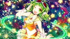 Anime girls green eyes goggles short hair vocaloid wink green 