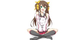 Anime girls green eyes infinite stratos Simple Background Huang 
