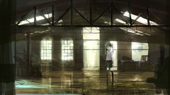 Anime girls green hair twintails op-center original characters