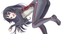 Anime girls guilty crown black hair nekomimi animal ears cat 