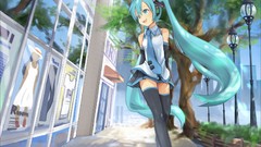 Anime girls hatsune miku vocaloid twintails Kenji kari