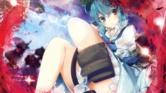 Anime girls heterochromia touhou tatara kogasa video games 