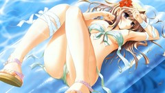 Anime girls izumi tsubasu bikini erect nipples