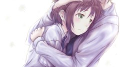 Anime girls katawa shoujo video games Simple Background visual 
