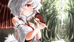 Anime girls kochiya sanae touhou inubashiri momiji moriya 