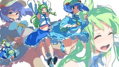 Anime girls kochiya sanae touhou video games shimapan