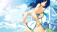 Anime girls looking back