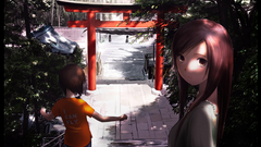 Anime girls looking back