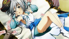 Anime girls open mouth lying down Oda Nobuna no Yabou