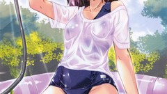 Anime girls original characters scans school swimsuits Komatsu 