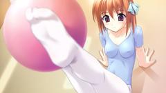 Anime girls redheads balls