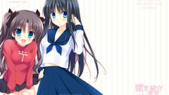 Anime girls school uniforms fate stay night tsukihime tohno 