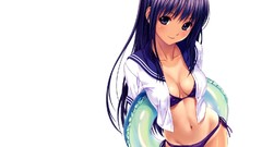 Anime girls school uniforms koutaro Simple Background original 