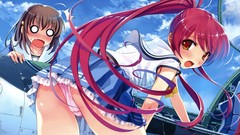 Anime girls school uniforms misaki kurehito redheads panties 