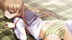 Anime girls school uniforms shin underwear panties Ringetsu