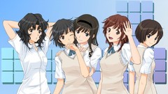 Anime girls school uniforms tachibana miya morishima haruka 