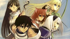 Anime girls shining tears mao ryuna elwing Blanc Neige