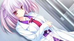 Anime girls short hair seifuku gray hair mikagami mamizu game cg