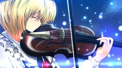 Anime girls short hair touhou video games Lunasa Prismriver 