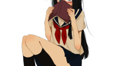 anime girls shy school uniform Books