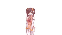 Anime girls Simple Background thigh highs Xiaoyu