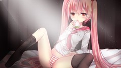 Anime girls striped lingerie Aria the Scarlet Ammo Kanzaki Aria 