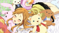 Anime girls stuffed animals Kokoro Connect Kiriyama Yui