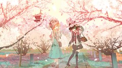 Anime girls touhou cherry blossoms usami renko video games 