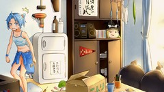 Anime girls touhou kirisame marisa kawashiro nitori underwear 