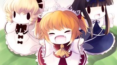 Anime girls touhou luna child star sapphire sunny milk