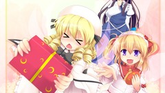 Anime girls touhou luna child star sapphire sunny milk