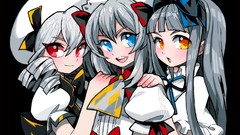 Anime girls touhou luna child star sapphire sunny milk