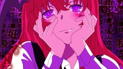 Anime girls touhou purple eyes redheads video games Koakuma 
