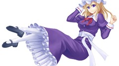 Anime girls touhou video games Simple Background Maribel Han