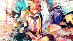 Anime girls touhou video games toyosatomimi no miko mononobe no 