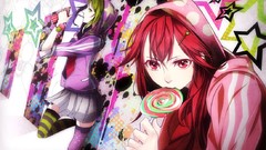 Anime girls vocaloid striped legwear Megpoid Gumi Cul